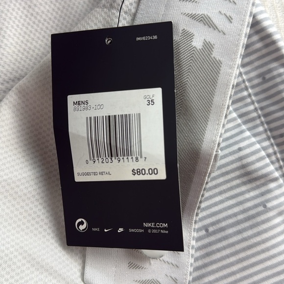 Nike Shorts Golf Slim Fit White & Gray Men's Size 35 - Picture 4 of 8